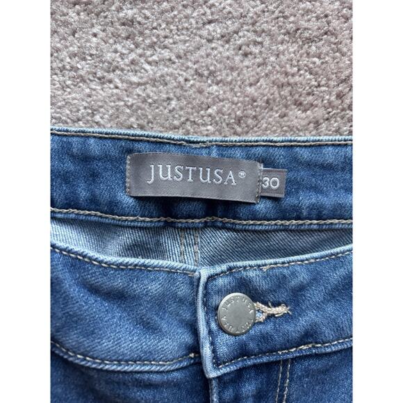 Just USA Mid Rise Bootcut Jeans Size 30 Womens Medium Wash Blue Stitch Fix - Picture 2 of 7